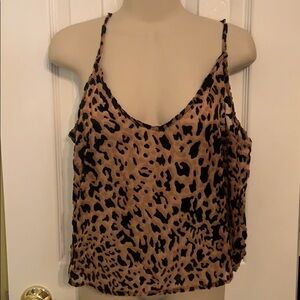 Forever 21 cheetah print sheer top- large